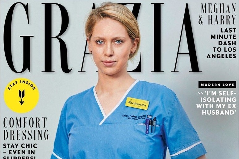 Bac si, y ta len bia tap chi thoi trang thay nguoi mau hinh anh