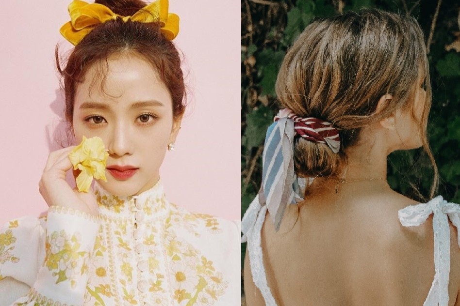 Tu quan toc dep nhu nguoi noi tieng chi voi mot chiec khan hinh anh