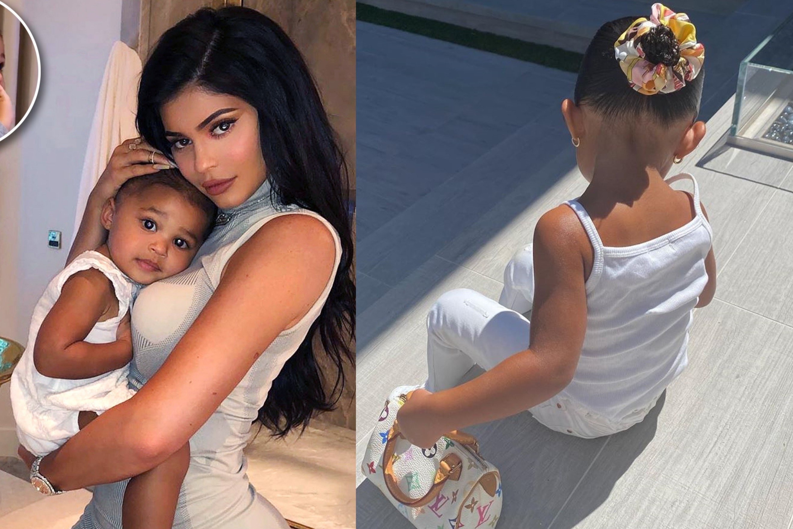 Con gai 2 tuoi cua Kylie Jenner xach tui 1.180 USD ngoi phoi nang hinh anh