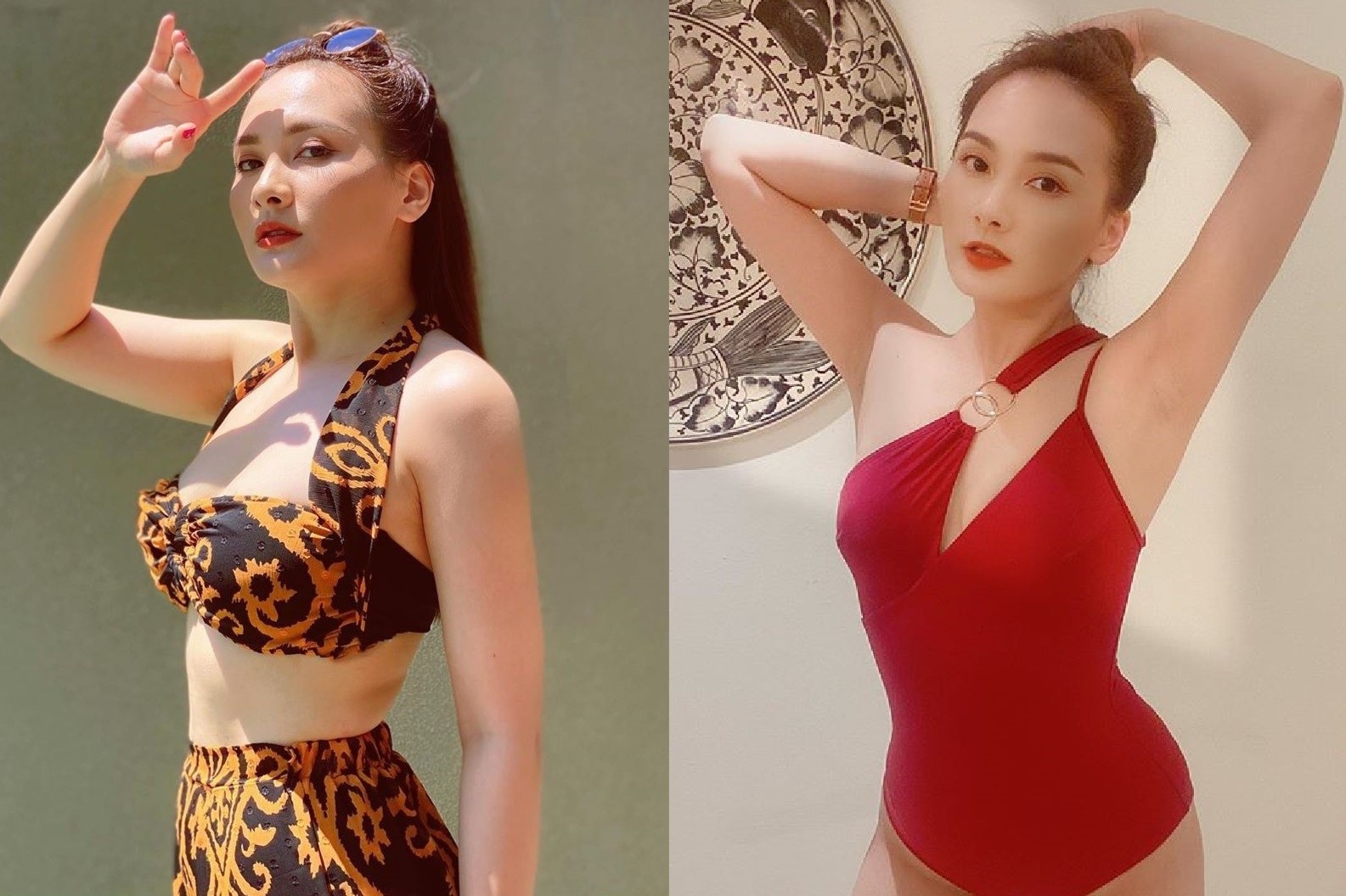 Bao Thanh khoe ve goi cam voi nhung kieu bikini nao? hinh anh