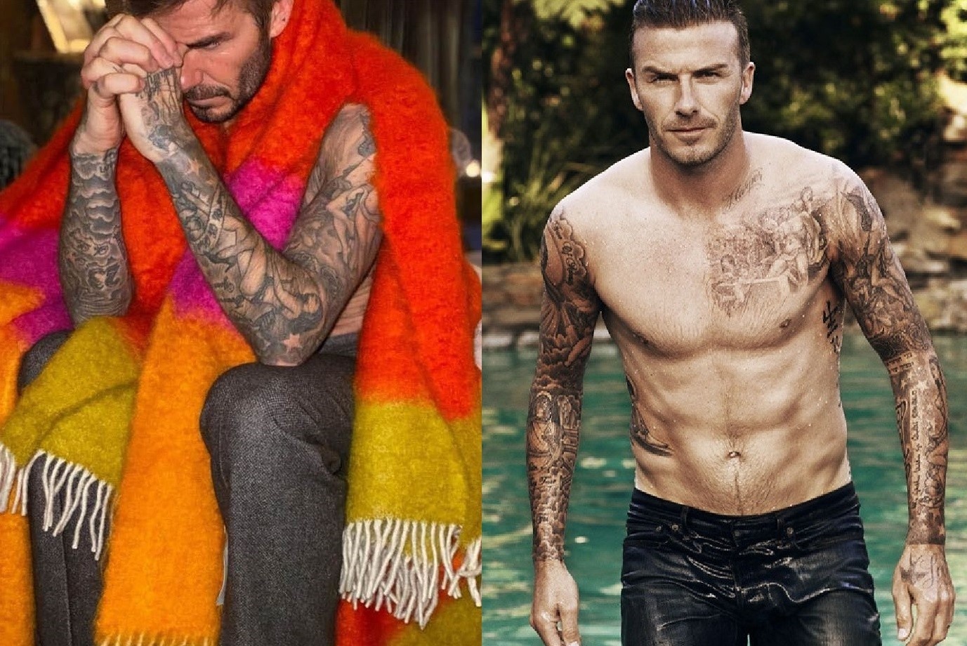 David Beckham khoac khan 475 USD khoe hinh xam hinh anh