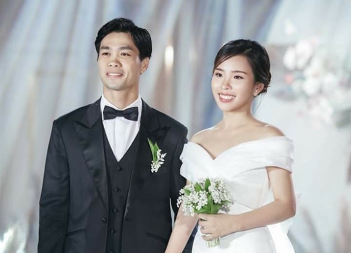 Vay cuoi dat do cua vo cau thu Cong Phuong, Duy Manh hinh anh