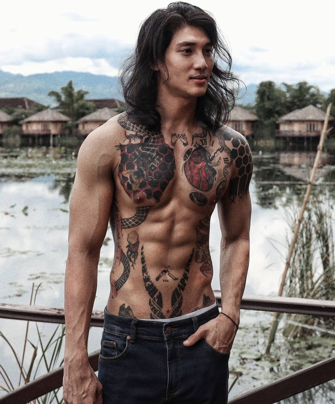 nam người mẫu để tóc dài ảnh 2 nam nguoi mau de toc dai anh 2