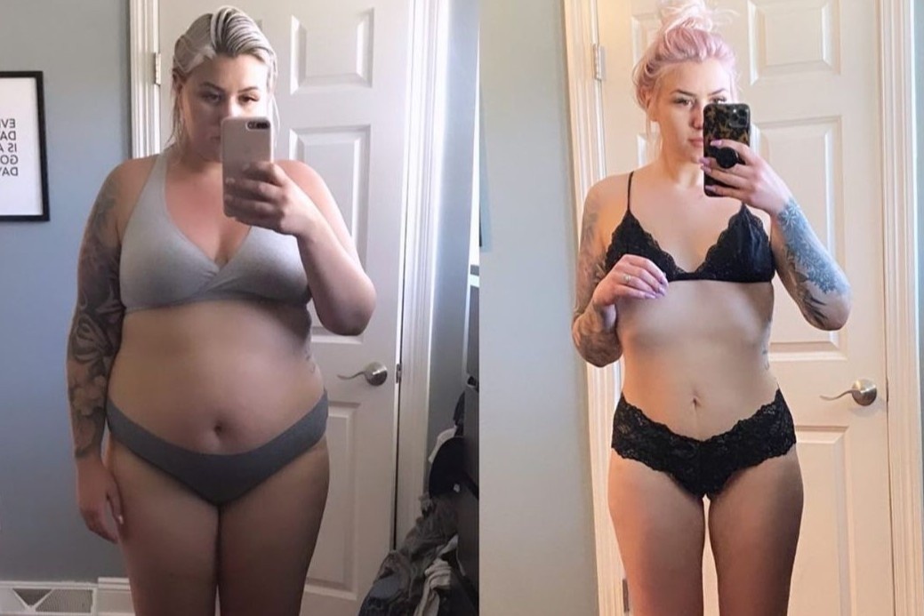 Co gai 28 tuoi tu tin mac bikini sau khi giam 61 kg hinh anh