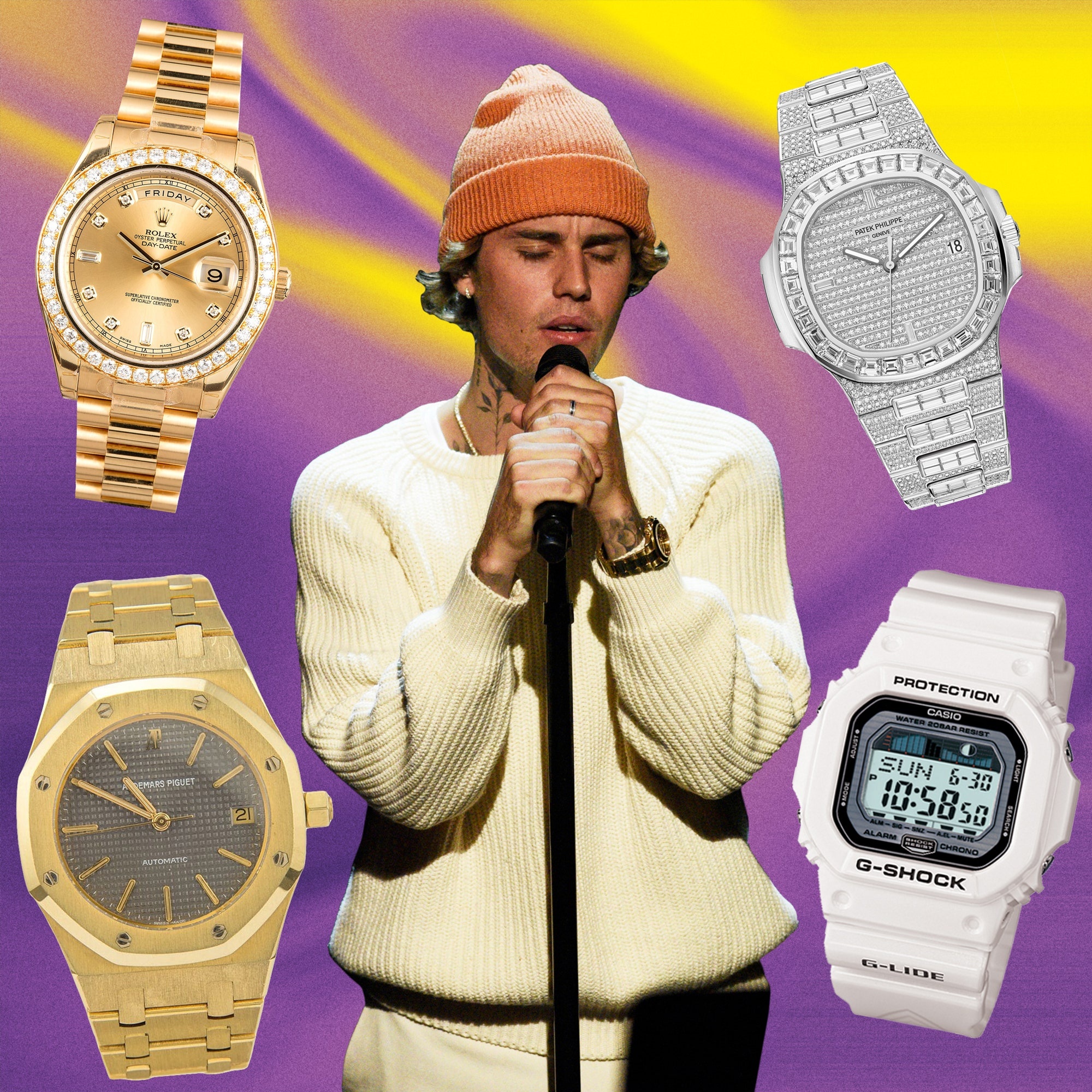 dong ho cua justin bieber anh 1