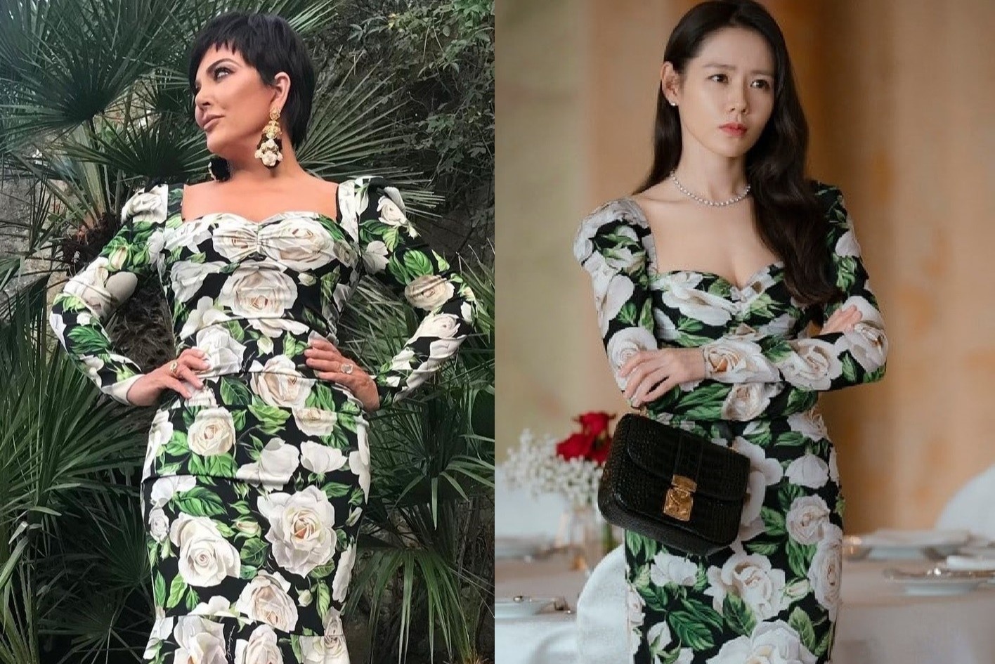 Me Kim Kardashian mac vay giong Son Ye Jin hinh anh