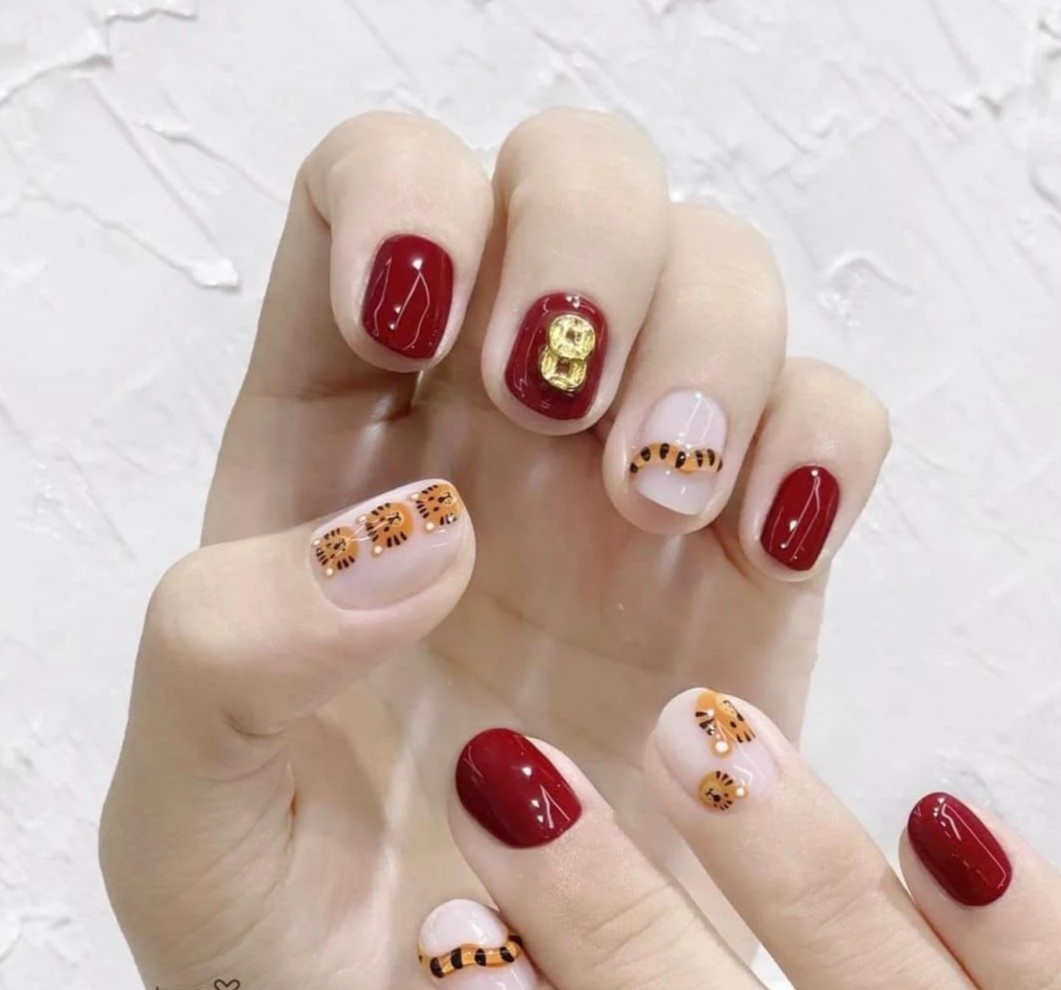 nail cho tết ảnh 1 nail cho tet anh 1