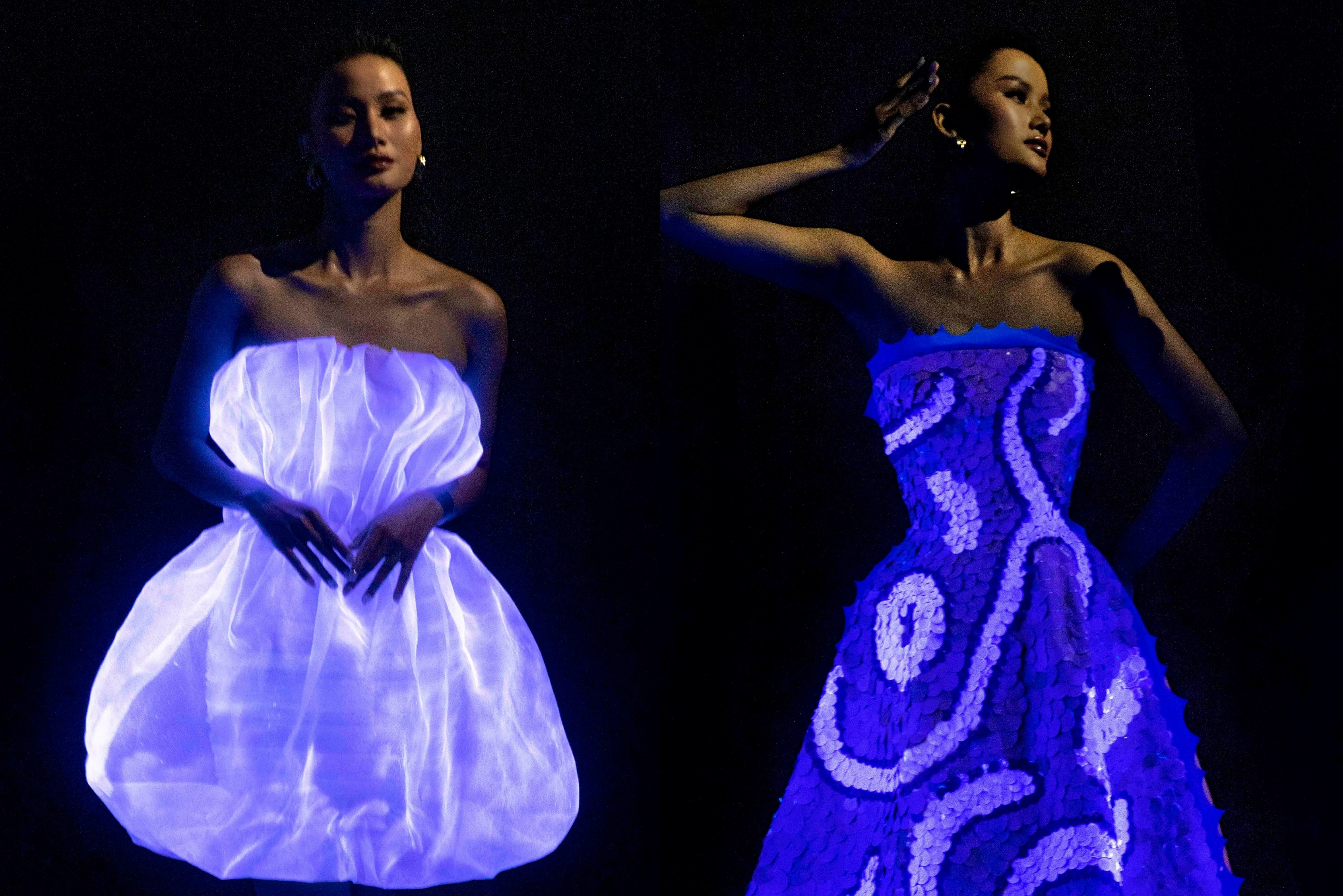 Tran Hung mang vay phat sang den Tuan le thoi trang London hinh anh