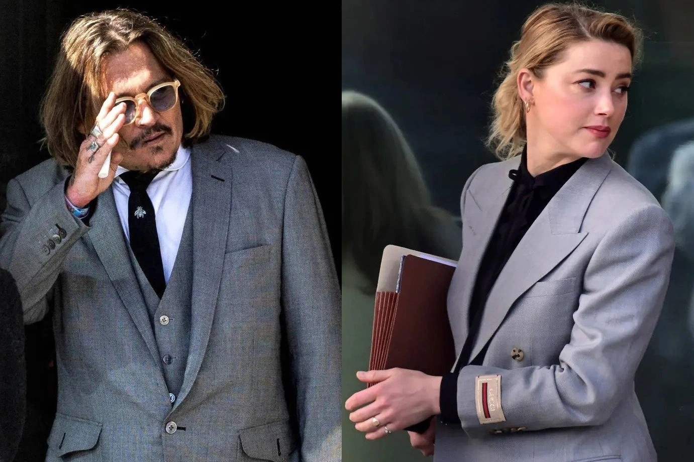 An y trang phuc o toa cua Amber Heard va Johnny Depp hinh anh
