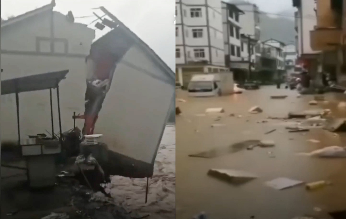 Lu lut chet nguoi pha huy nha cua, cuon troi xe co tai Trung Quoc hinh anh