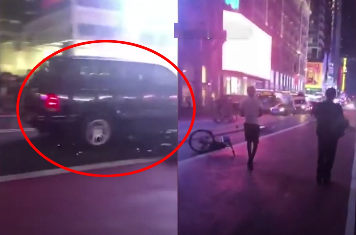 Chiec SUV dam thang vao doan nguoi bieu tinh tai New York hinh anh