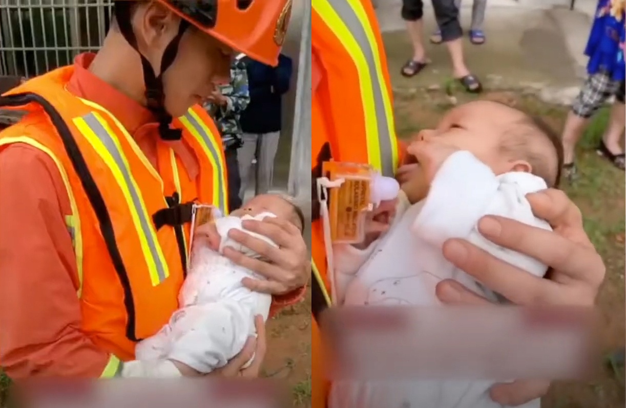 Linh cuu hoa bat ngo tro thanh bao mau trong con lu o TQ hinh anh