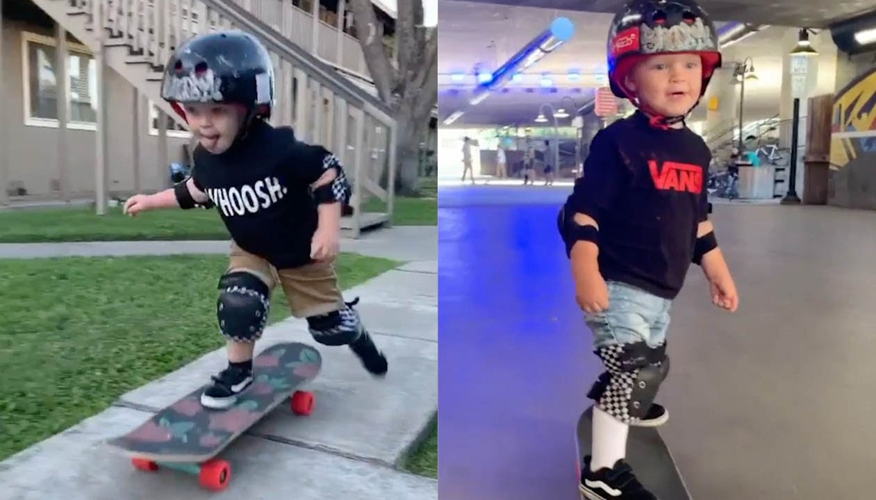 Cau be 2 tuoi truot van dieu luyen hinh anh