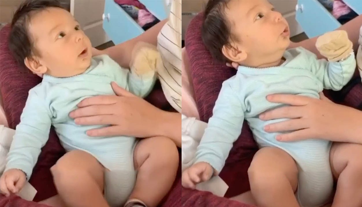 Be 10 tuan tuoi lan dau noi 'I love you' hinh anh