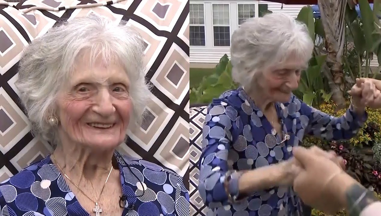 Cu ba 107 tuoi khieu vu sau khi vuot qua Covid-19 hinh anh