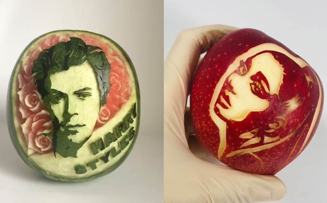 Nghe si Nhat Ban khac hinh nguoi noi tieng tren trai cay hinh anh