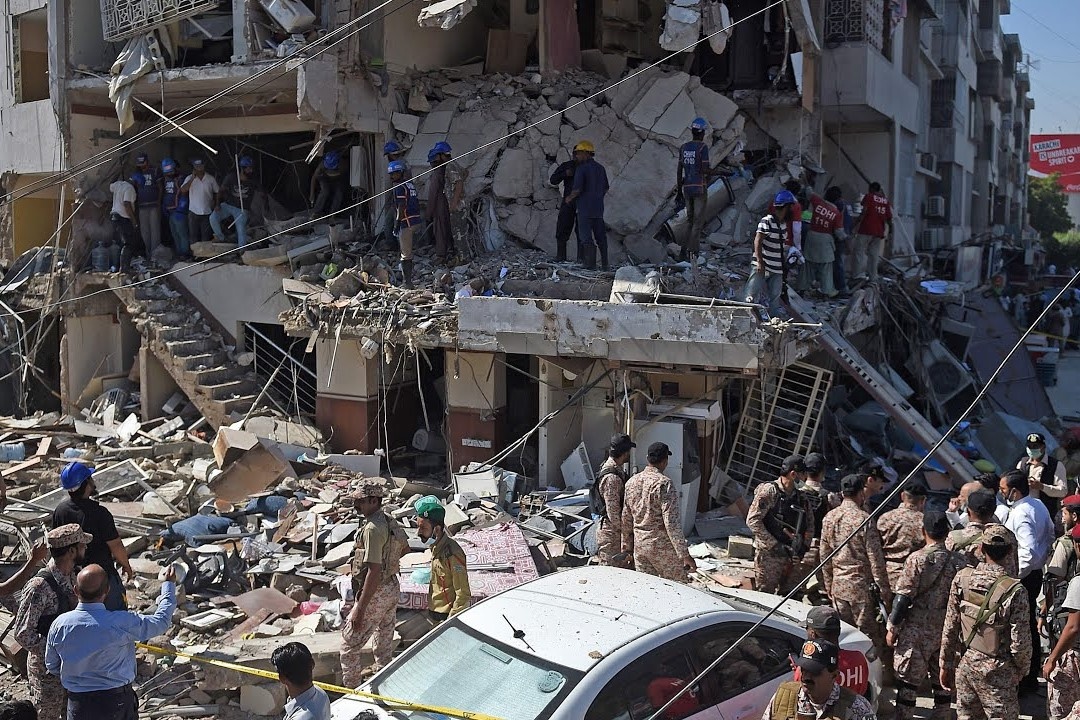 No lon tai toa nha o Pakistan, it nhat 5 nguoi thiet mang hinh anh