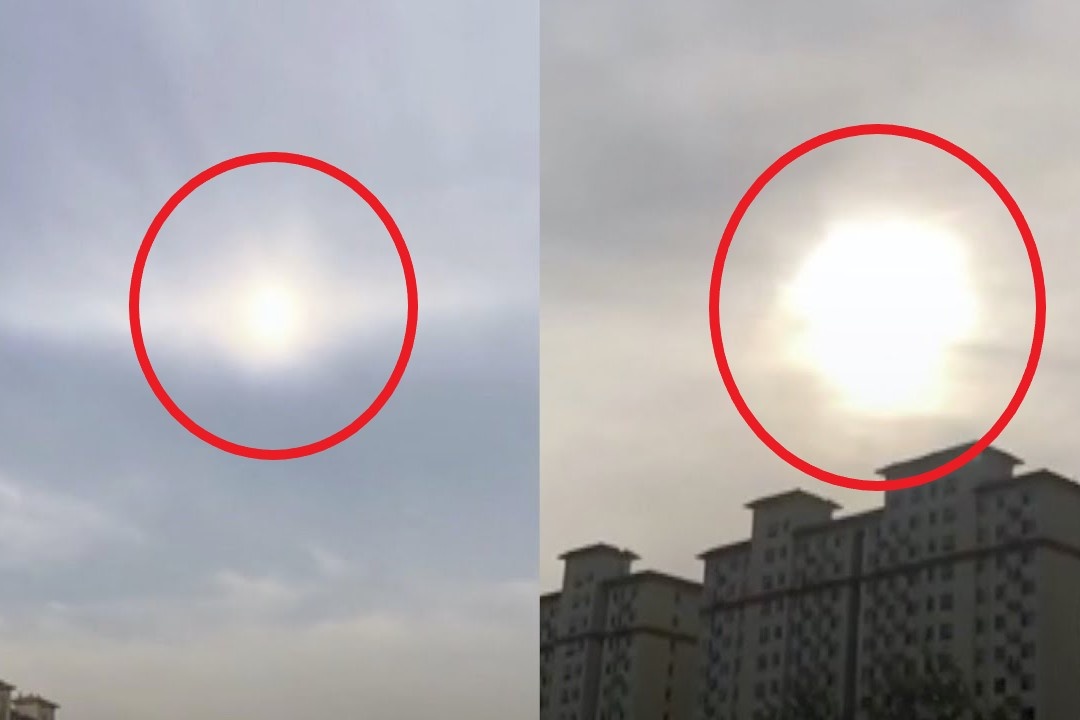 Hien tuong hai Mat Troi xuat hien o Trung Quoc hinh anh