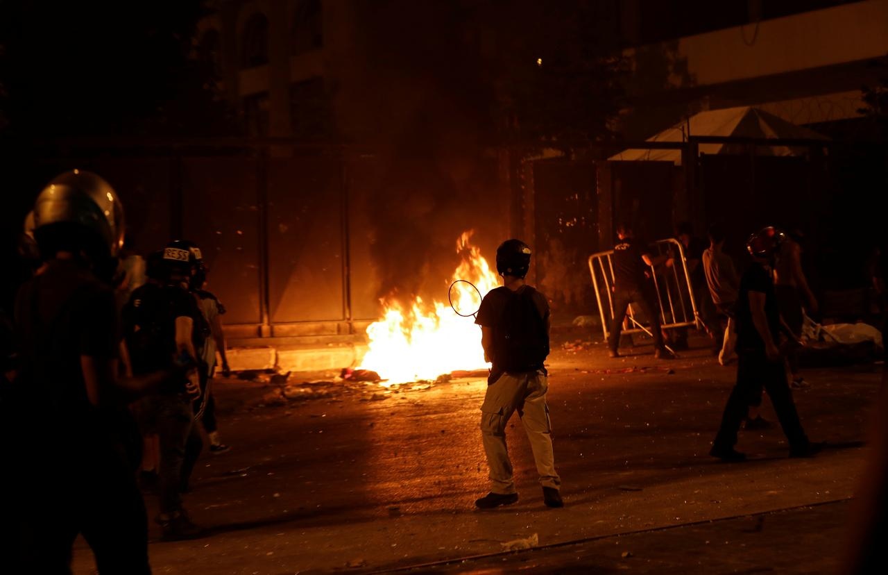 bieu tinh o Beirut anh 1