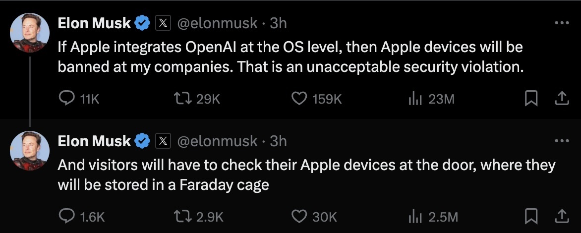 Elon Musk doa Apple anh 1