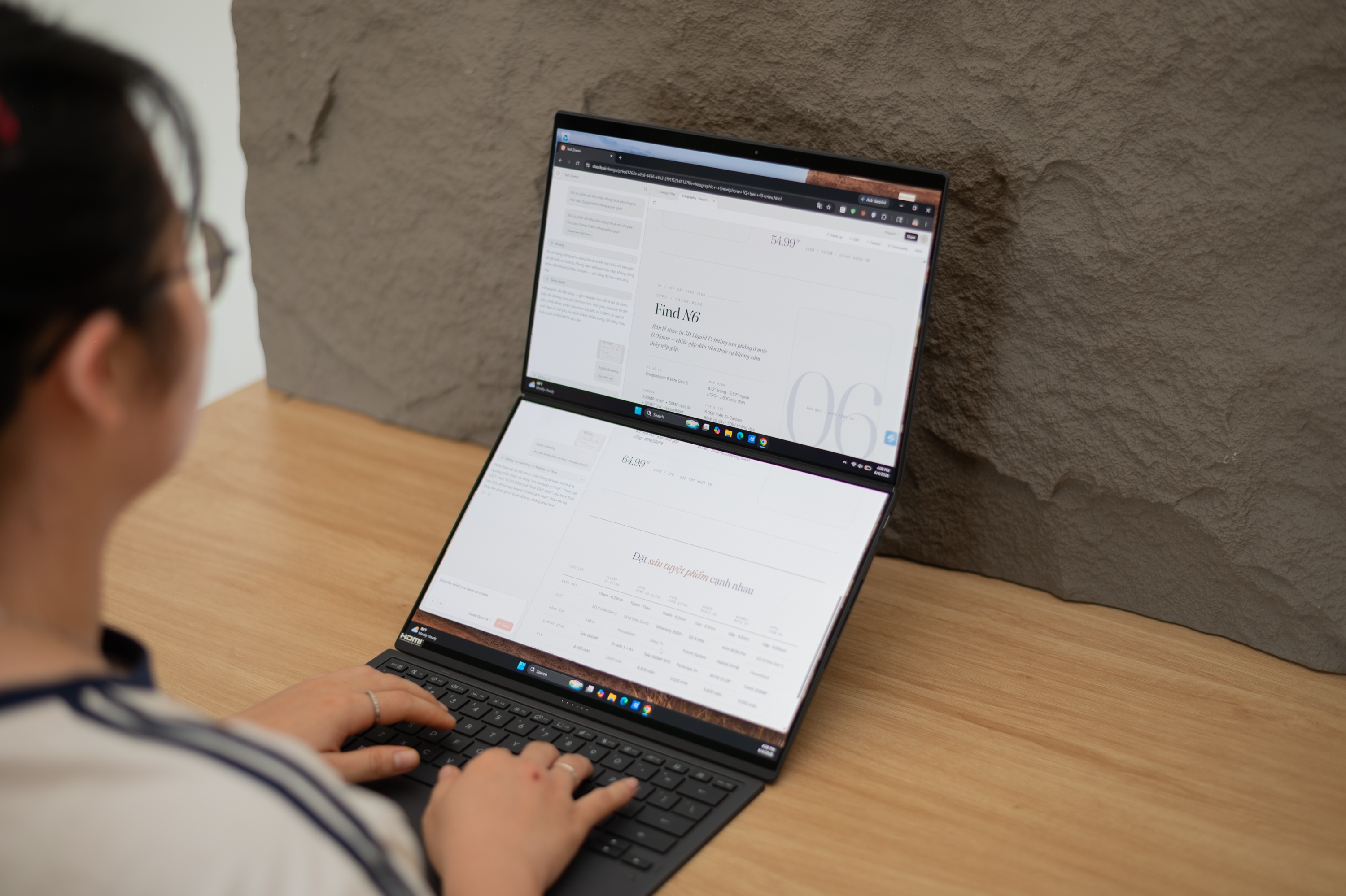Dieu toi nhan ra khi dung laptop hai man hinh hinh anh