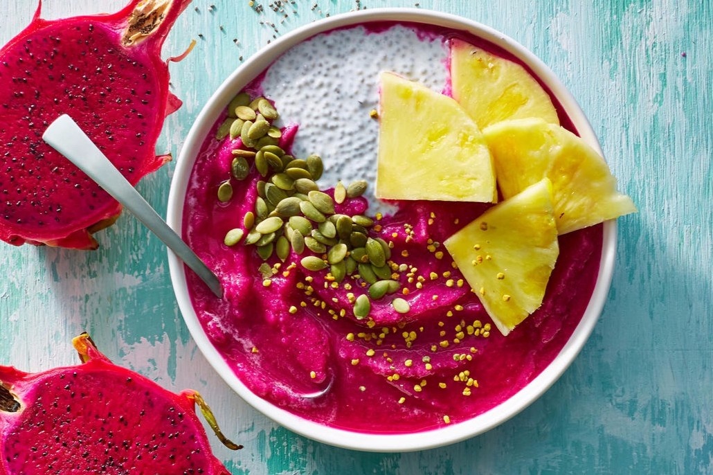 Cong thuc lam smoothie thanh long chua toi 5 phut hinh anh