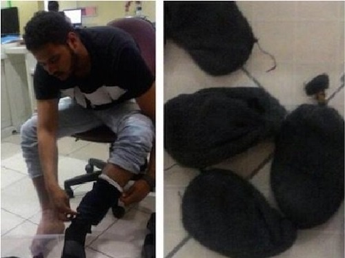 Bi bat vi giau 10 con ran trong quan len may bay hinh anh