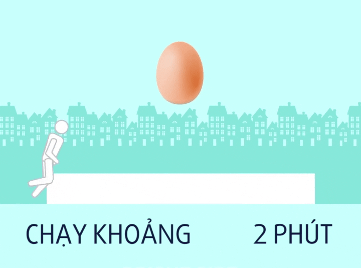 Ban can chay bo bao lau de tieu hoa het mot qua trung? hinh anh