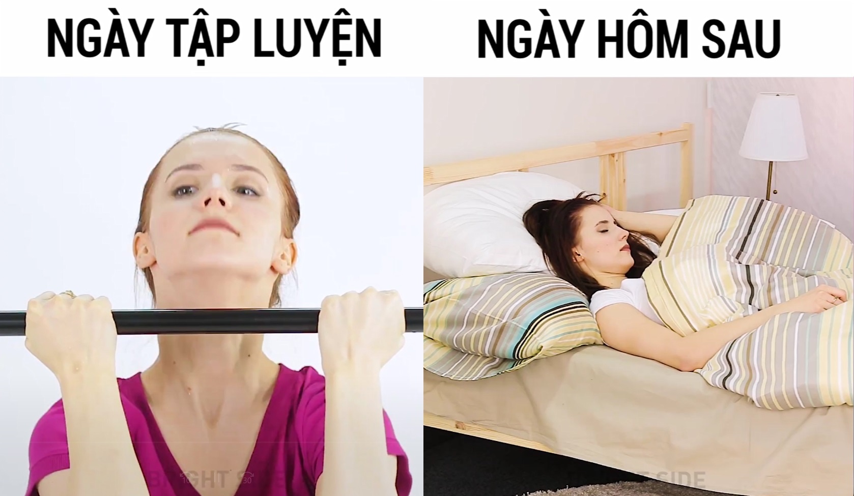 Su khac biet giua ngay tap the duc va ngay hom sau hinh anh