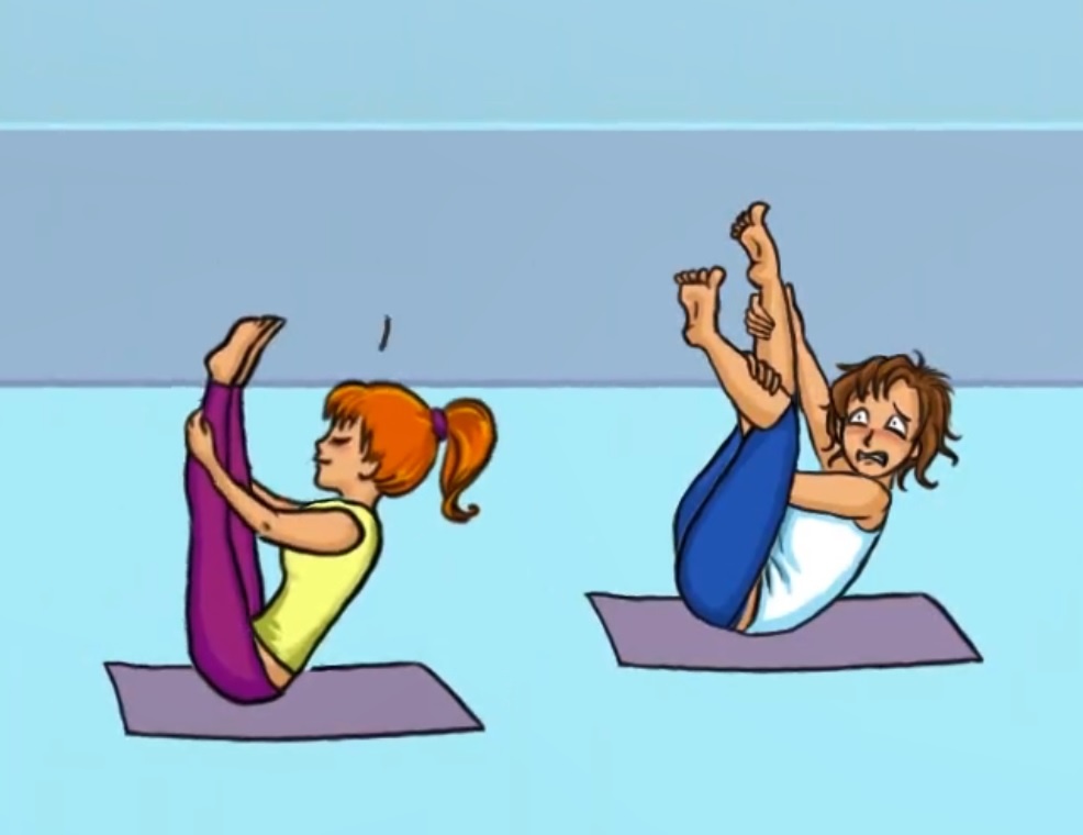 Nhung tinh huong hai huoc trong buoi dau tap yoga hinh anh