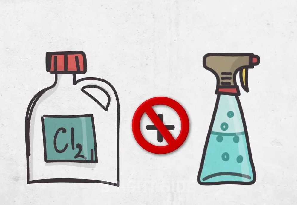 Moi nguy hiem khi ket hop cac loai nuoc tay rua hinh anh