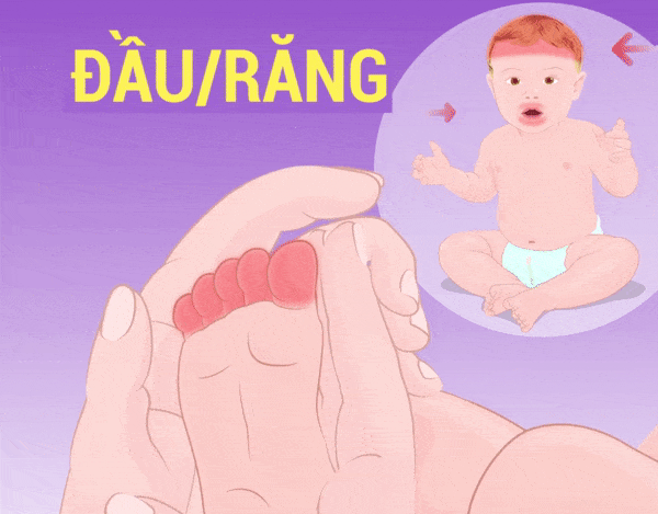 Cach massage chan giup tre thu gian, nin khoc hinh anh