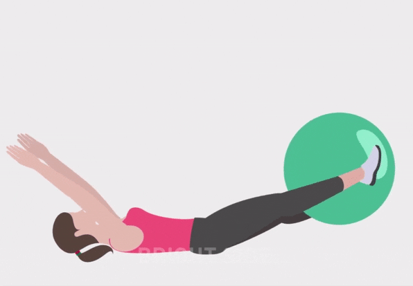 Bai tap voi bong giup vong eo thon gon hinh anh