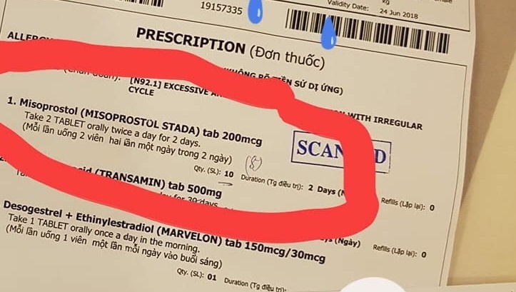 Bac si cho uong thuoc pha thai anh 1