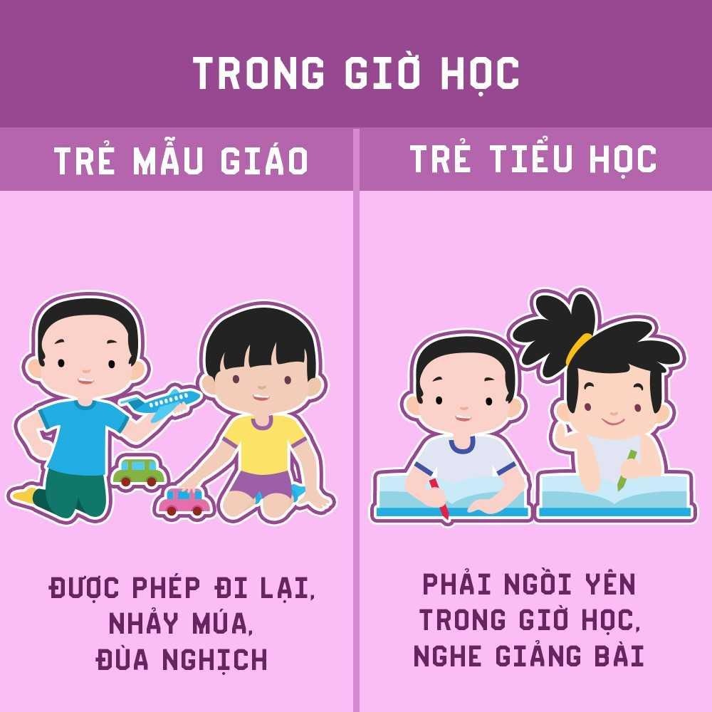 Sự khác biệt giữa mầm non và tiểu học ảnh 2 Su khac biet giua mam non va tieu hoc anh 2