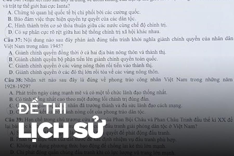 Thi sinh keu de thi Lich su co nhieu cau rat kho hinh anh