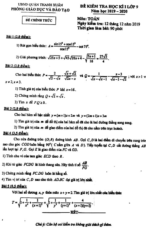 Hoc sinh Ha Noi thi lai mon Toan anh 1