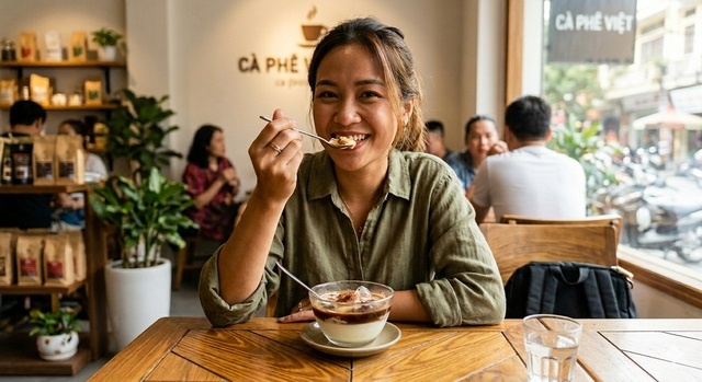 Ca phe voi sua chua anh 1