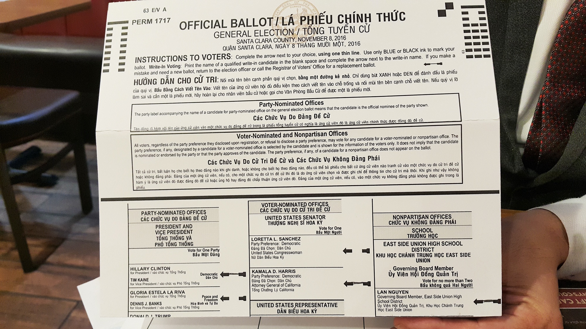 phiếu bầu cử Mỹ viết gì ảnh 2 phieu bau cu My viet gi anh 2