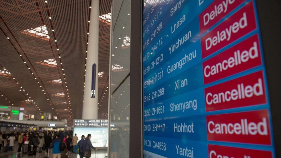 hoan chuyen bay vi o nhiem o Trung Quoc anh 1