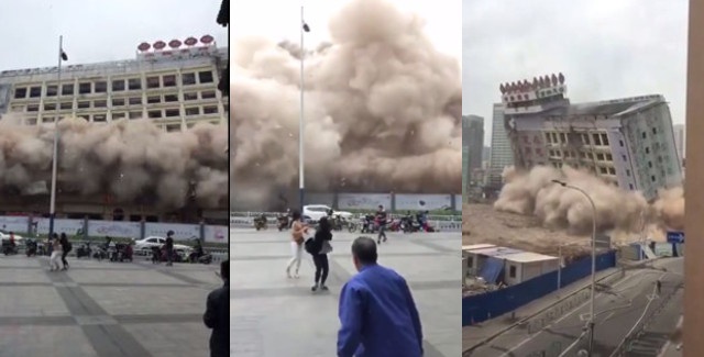 Toa nha 12 tang 'bien mat' trong tich tac o Trung Quoc hinh anh