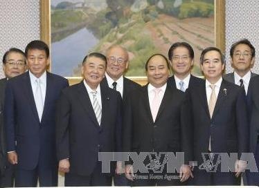 Thu tuong Nguyen Xuan Phuc hoi kien chu tich ha vien Nhat Ban hinh anh