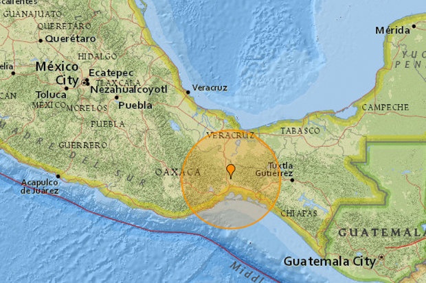 Dong dat manh lai xay ra gan thu do Mexico hinh anh