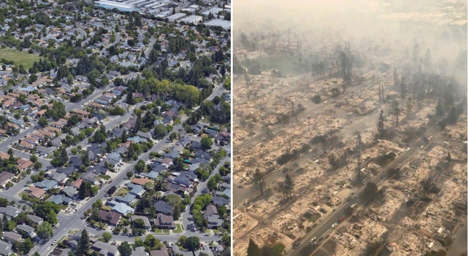 Chay rung California: Canh tuong nhu sau vu tha bom nguyen tu hinh anh