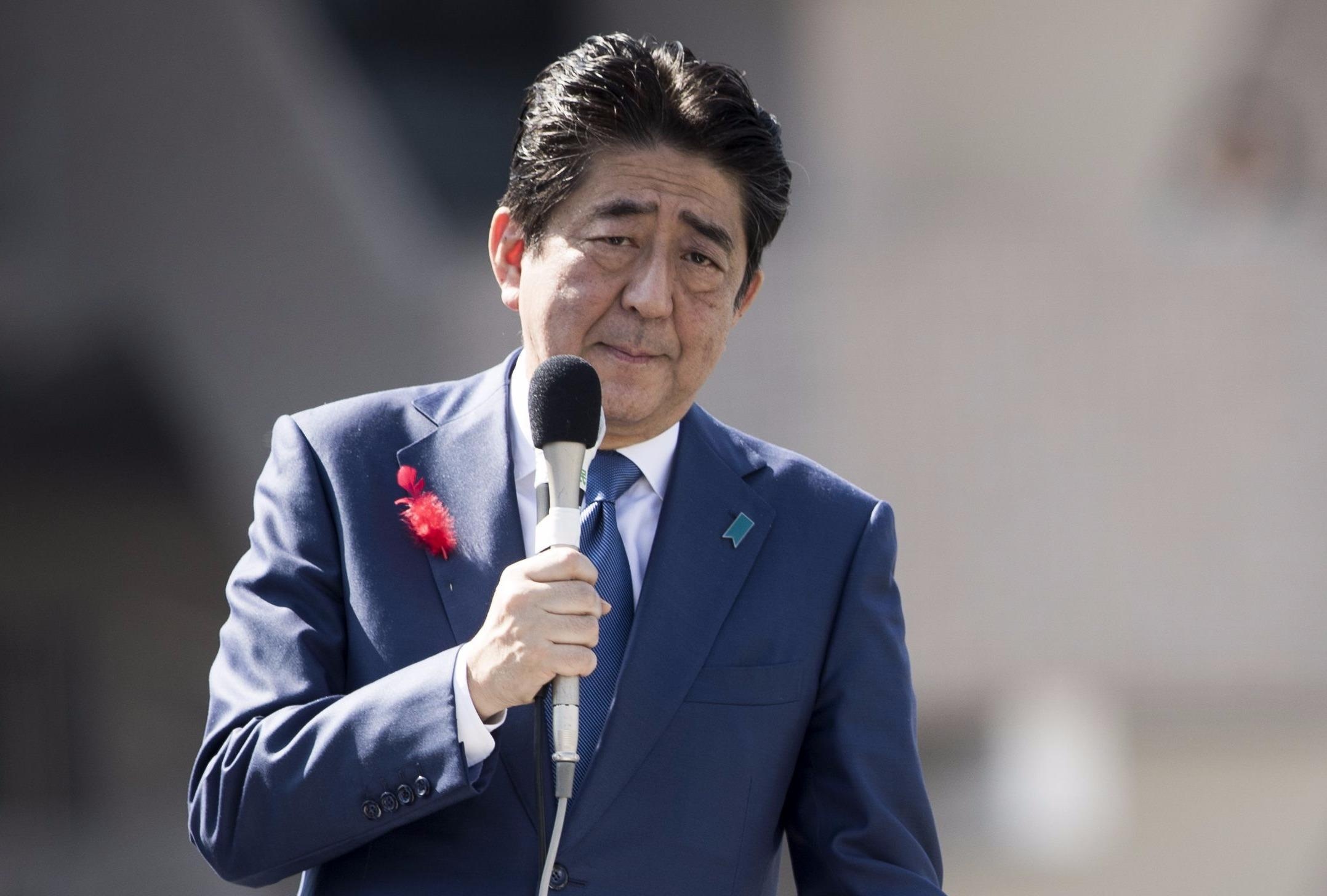 Ong Abe du kien chien thang ap dao bau cu Nhat hinh anh