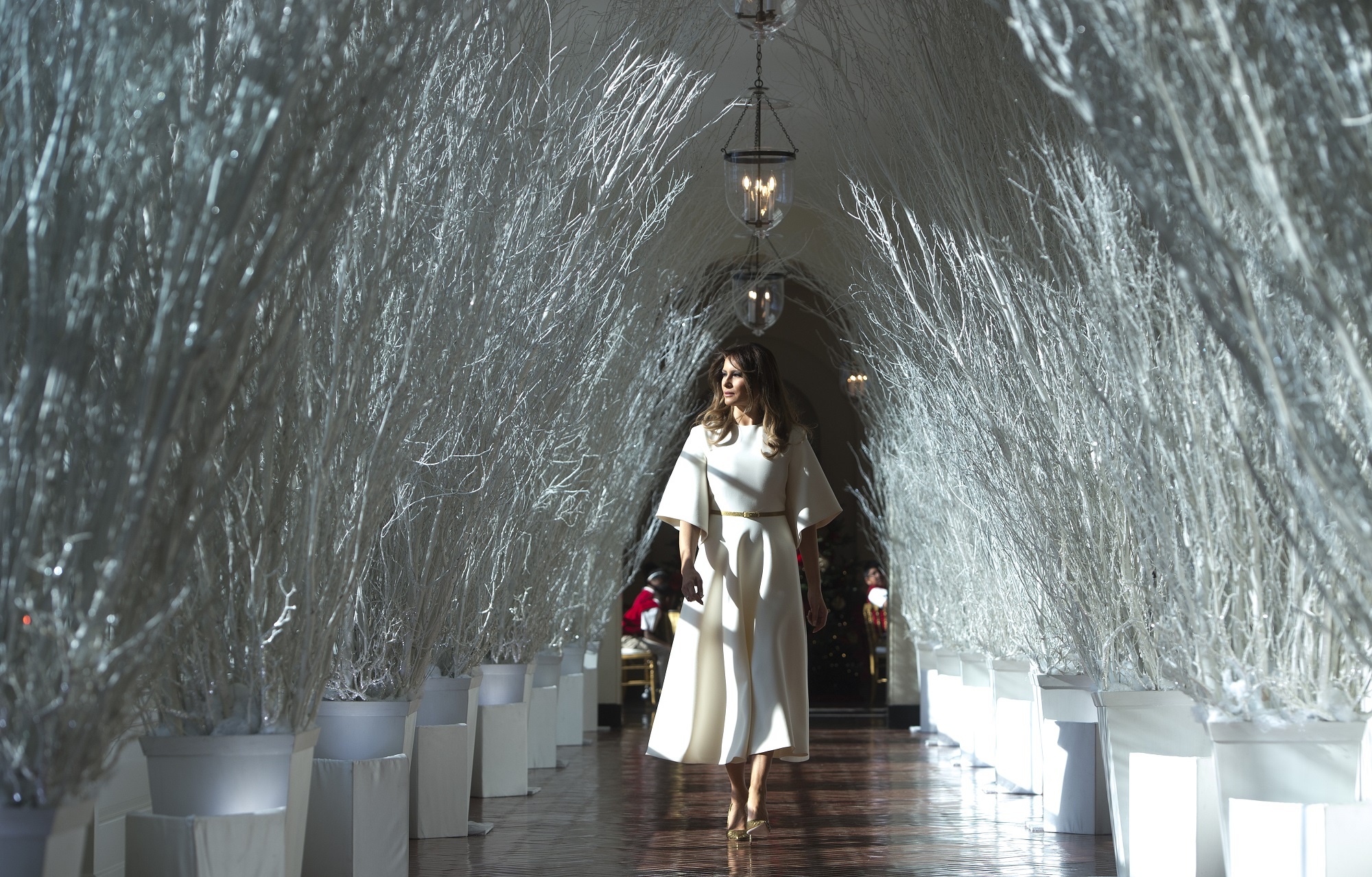 de nhat phu nhan My trang tri giang sinh anh 1