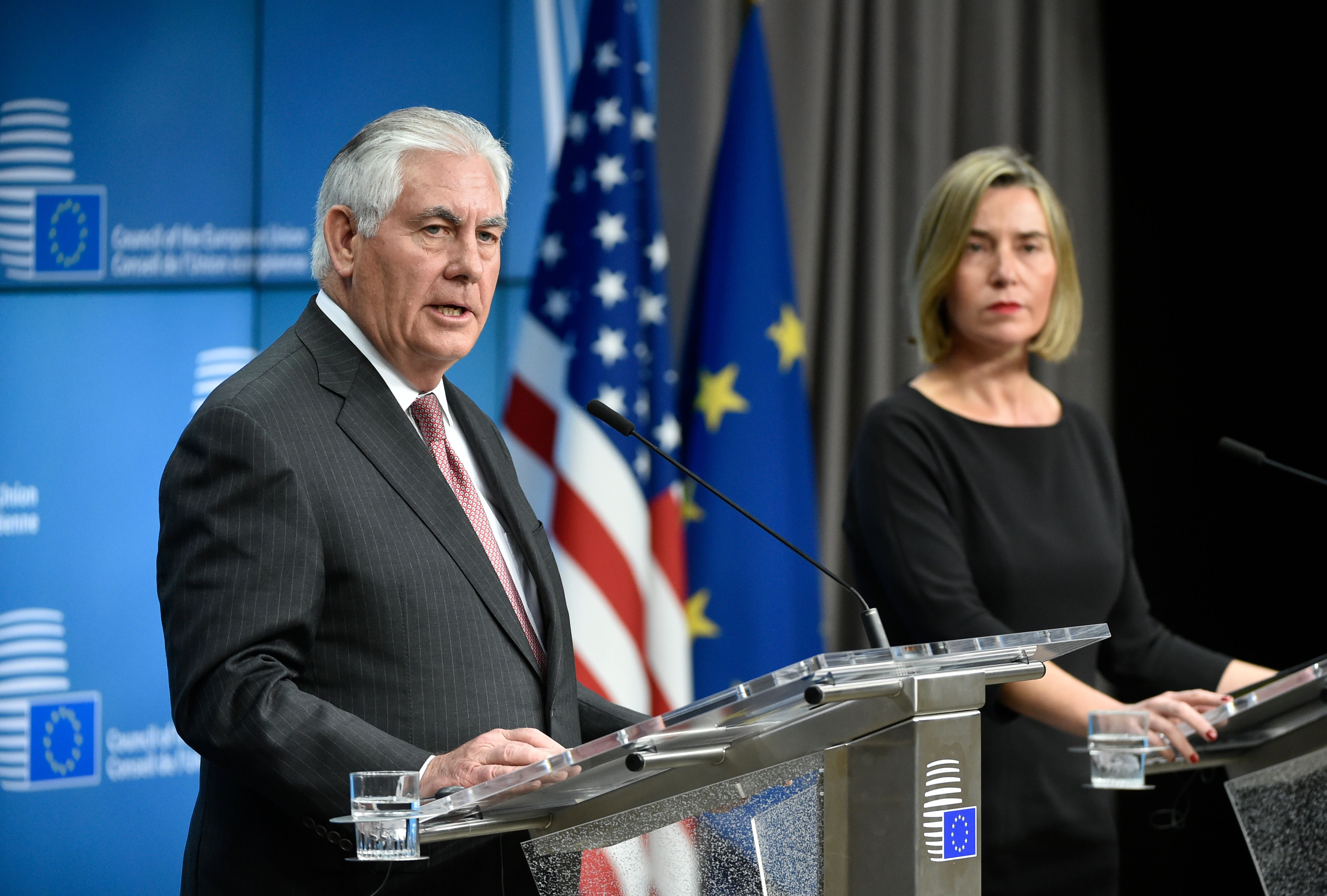 Tillerson gap lanh dao EU, NATO giua tin don sap bi sa thai hinh anh