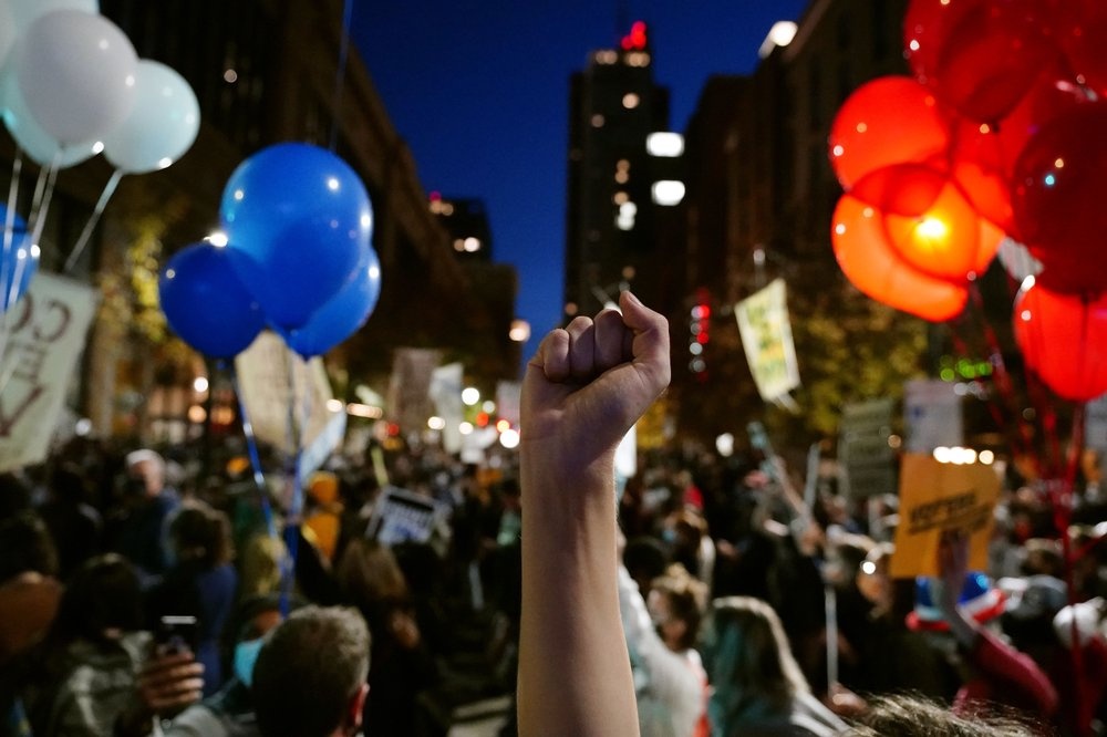 bieu tinh o my sau bau cu anh 12