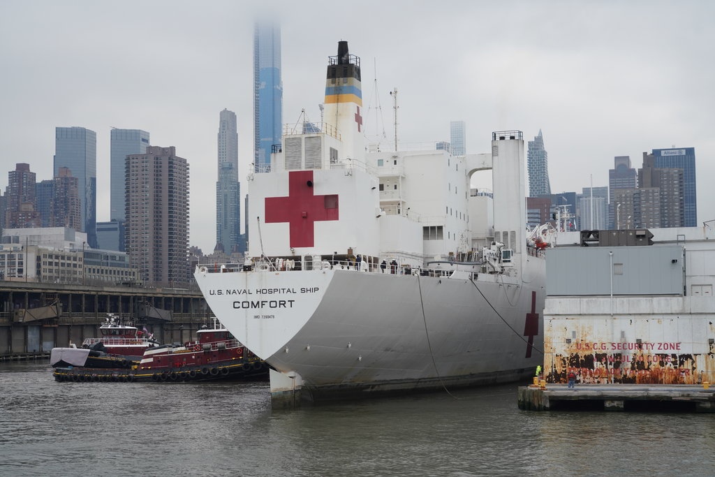 Tau benh vien 1.000 giuong den New York moi chi chua 20 benh nhan hinh anh