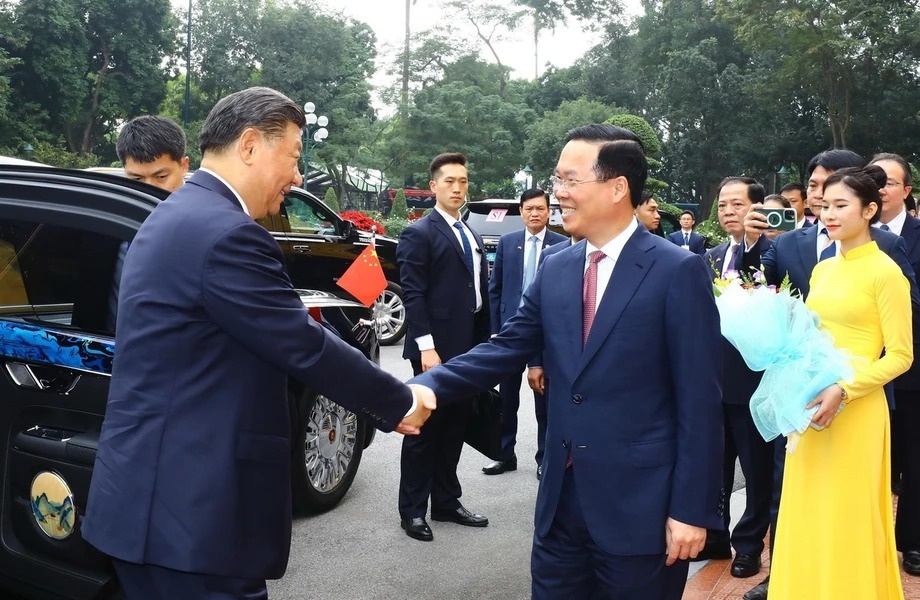 Chu tich nuoc Vo Van Thuong hoi dam voi Tong bi thu Trung Quoc hinh anh